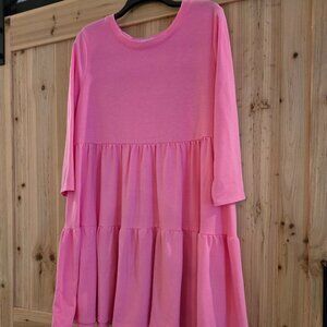 Pink tiered dress